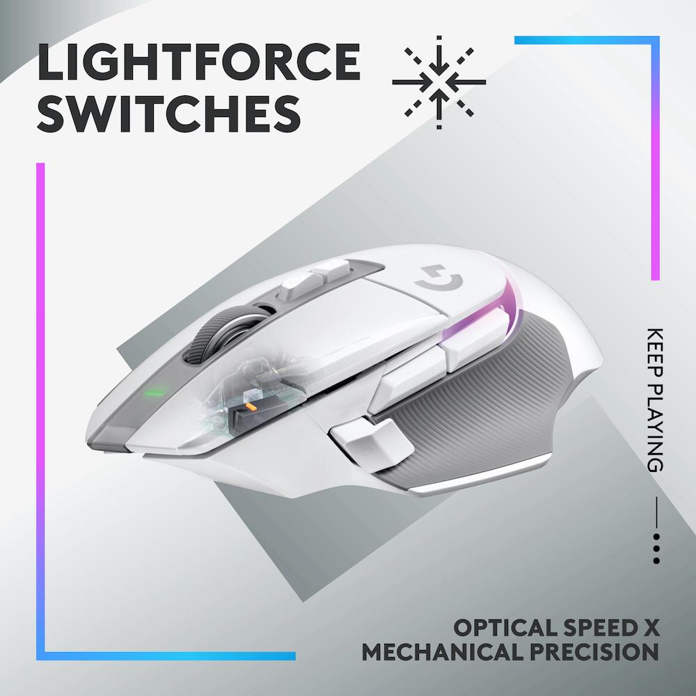 Геймърска мишка Logitech G502 X Plus White Lightsync RGB-2