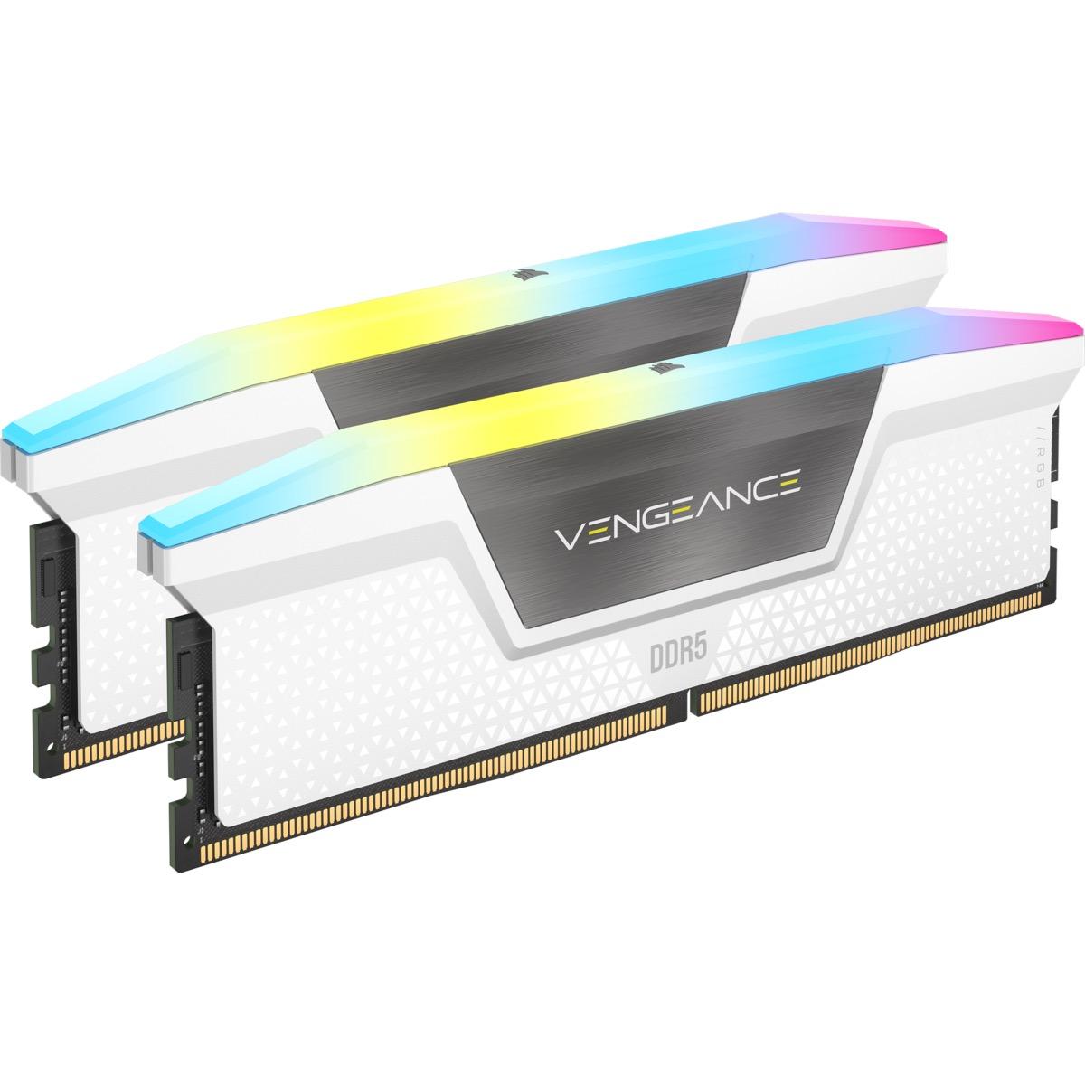 Памет Corsair Vengeance White RGB 32GB(2x16GB) DDR5 PC5-41600 5200MHz CL40 CMH32GX5M2B5200C40W-2