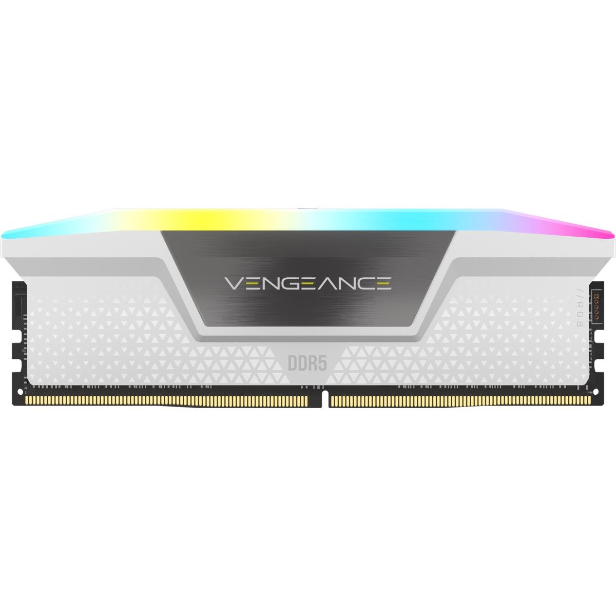 Памет Corsair Vengeance White RGB 32GB(2x16GB) DDR5 PC5-44800 5600MHz CL36 CMH32GX5M2B5600C36W-3