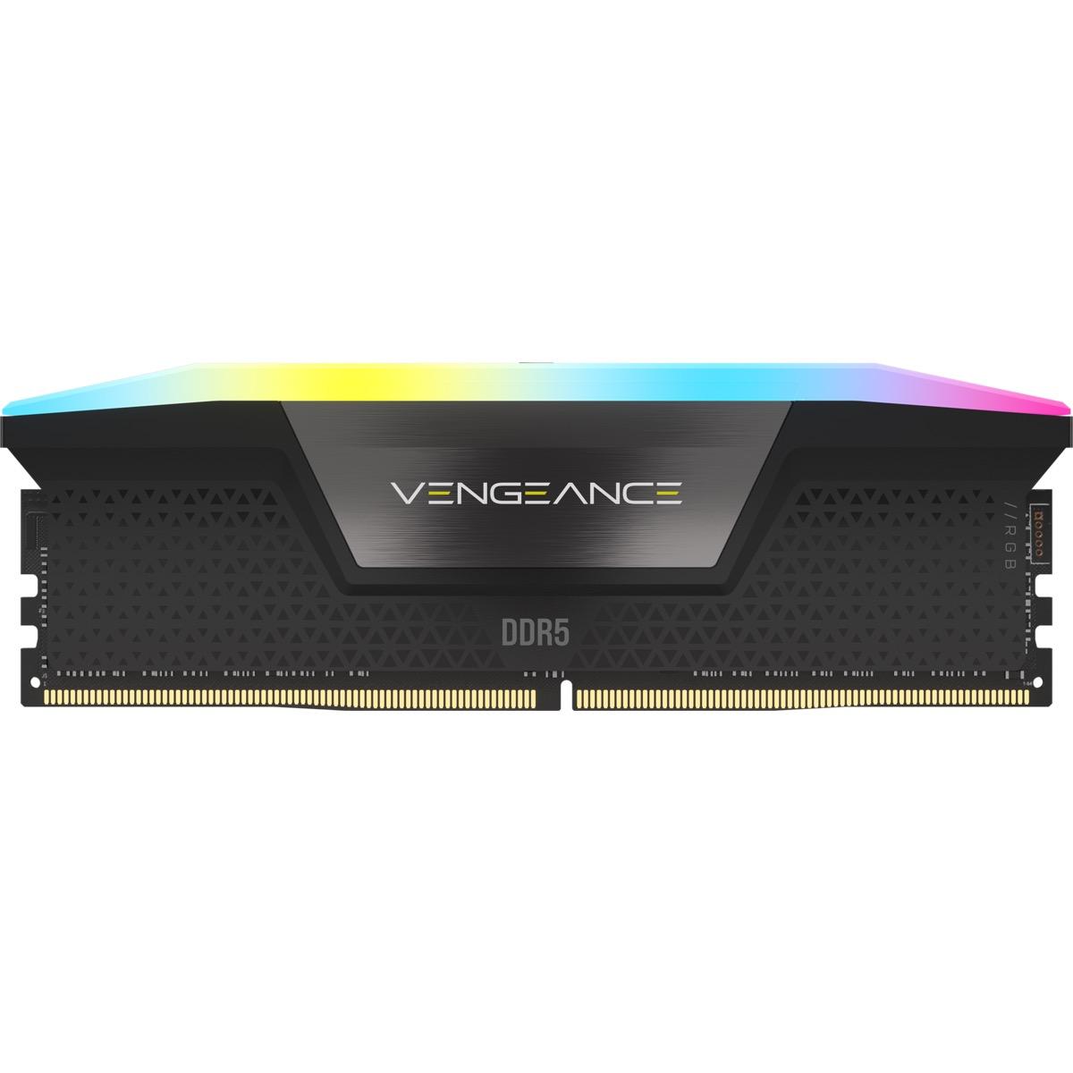 Памет Corsair Vengeance Black RGB 32GB(2x16GB) DDR5 PC5-41600 5200MHz CL40 CMH32GX5M2B5200C40-3
