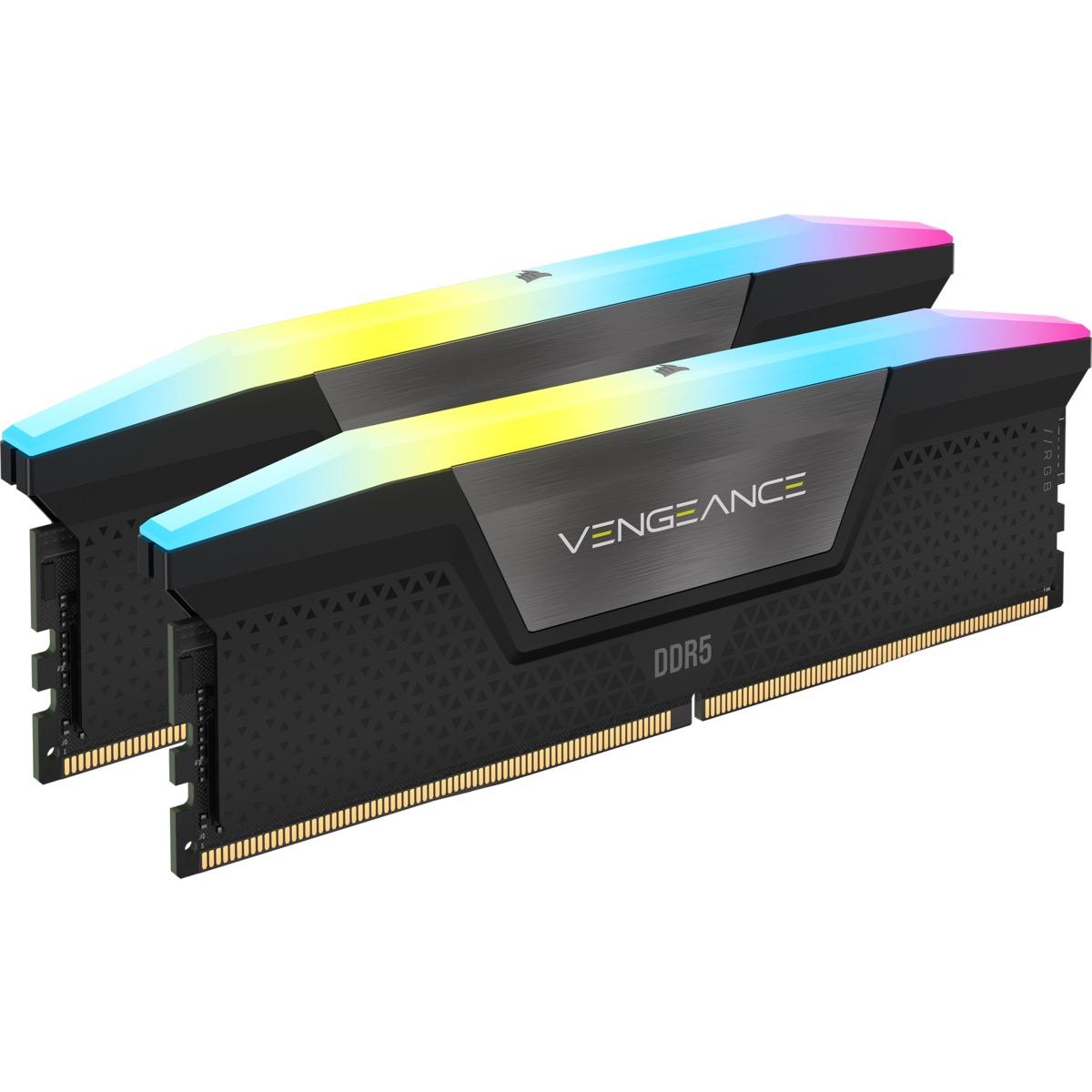 Памет Corsair Vengeance Black RGB 32GB(2x16GB) DDR5 PC5-44800 5600MHz CL40 CMH32GX5M2B5600C40-2
