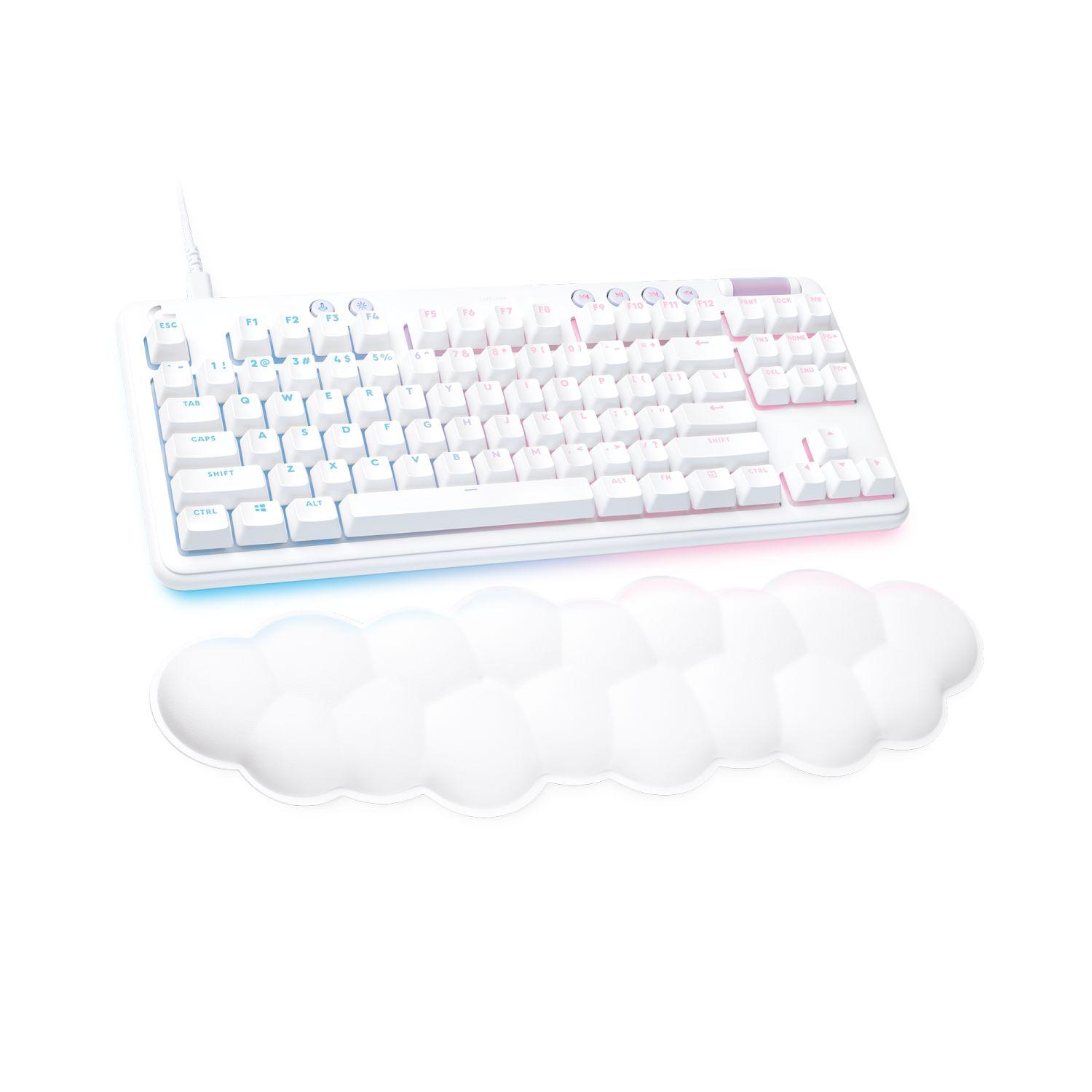 Геймърска механична клавиатура Logitech G G713, TKL, Tactile, RGB LED, US Layout, бяла-2
