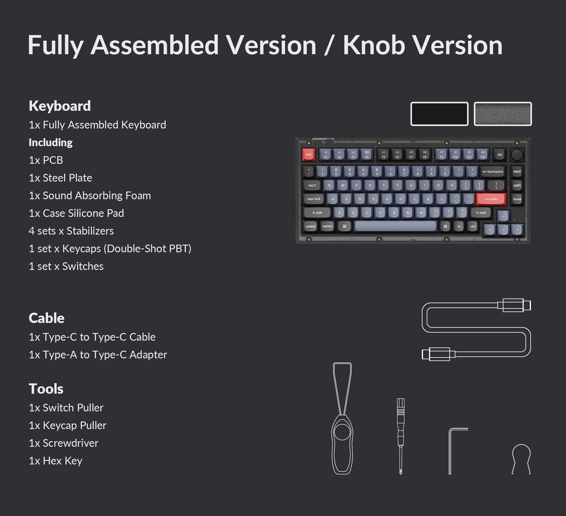 Геймърска механична клавиатура Keychron V1 QMK Frosted Black TKL Keychron K Pro Brown Switch RGB LED PBT-3