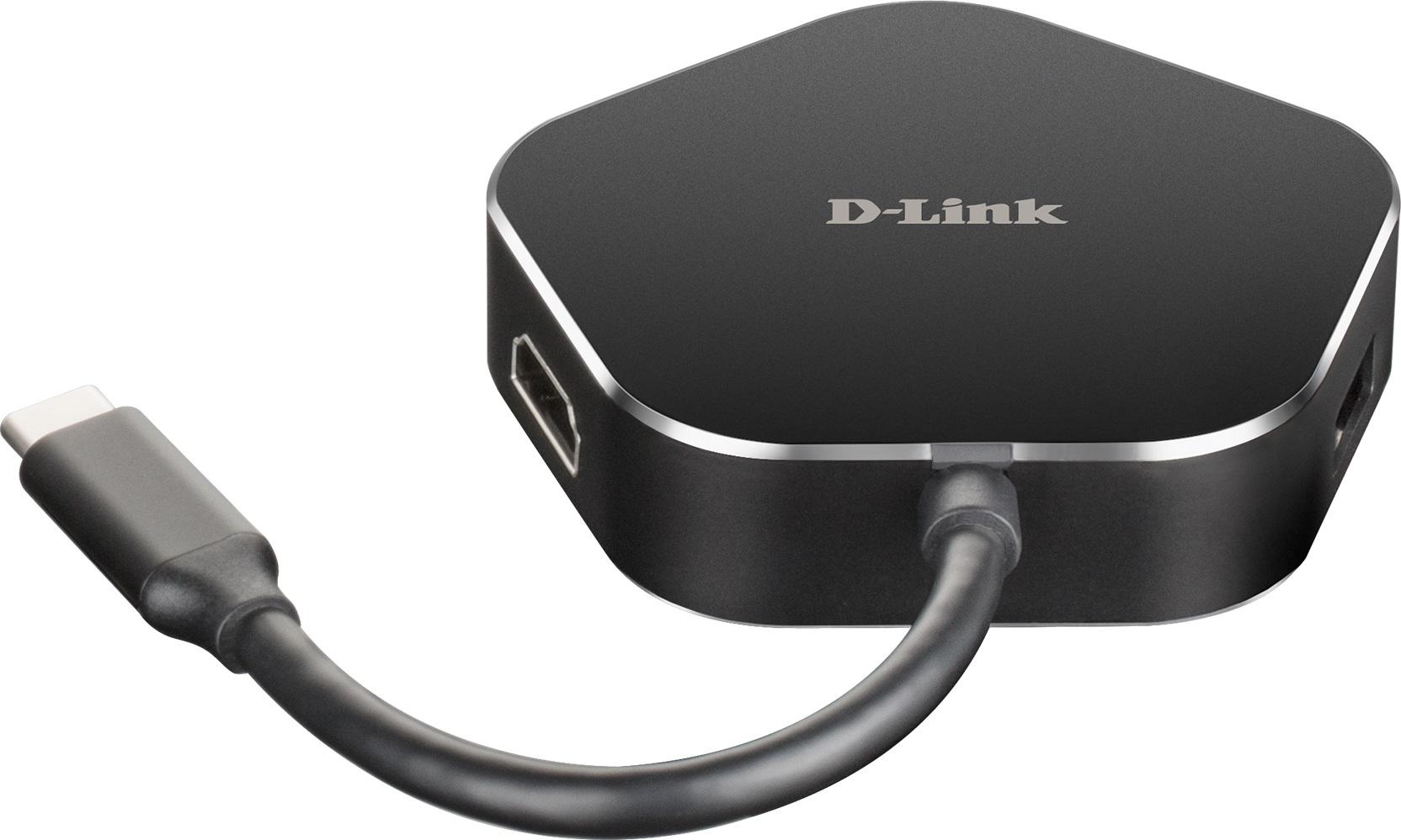 USB хъб D-Link DUB-M420 4-in-1, 2 x USB 3.0, 1 x USB-C, 1 х HDMI-1