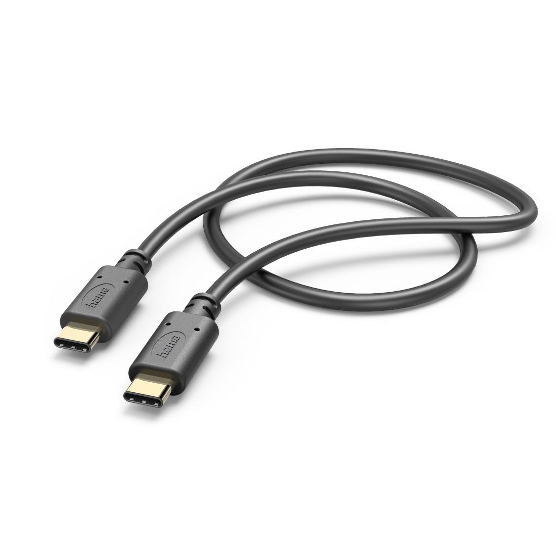 HAMA Кабел USB-C мъжко - USB-C мъжко, 1.0 м, 480 MBit/s, Черен-2