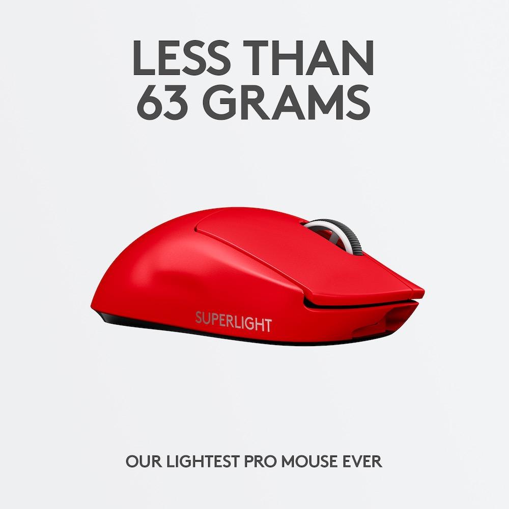 Геймърска мишка Logitech G Pro Wireless Red-2