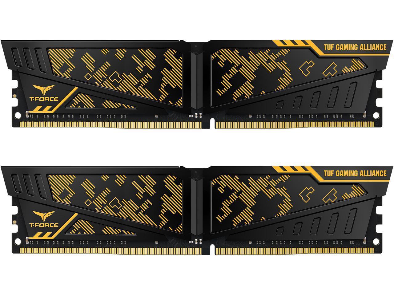 Памет Team Group Vulcan TUF Yellow DDR4 32GB(2x16GB) 3200MHz, CL16-20-20-40 1.35V