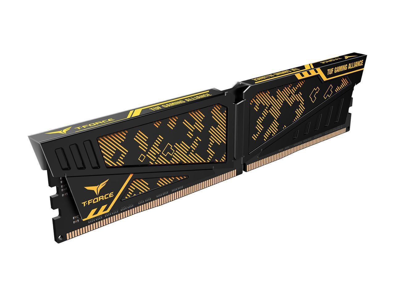 Памет Team Group Vulcan TUF Yellow DDR4 32GB(2x16GB) 3200MHz, CL16-20-20-40 1.35V-2