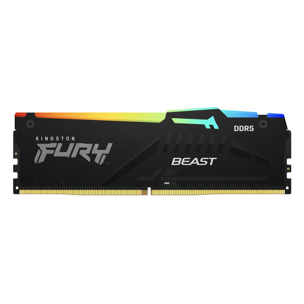 Памет Kingston FURY Beast Black RGB 32GB(2x16GB) DDR5 PC5-48000 6000MHz CL36 KF560C36BBEAK2-32-3