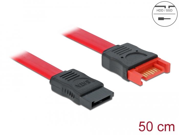 Интерфейсен кабел SATA III Delock 83954, Удължителен. 0.50 m, Червен-2