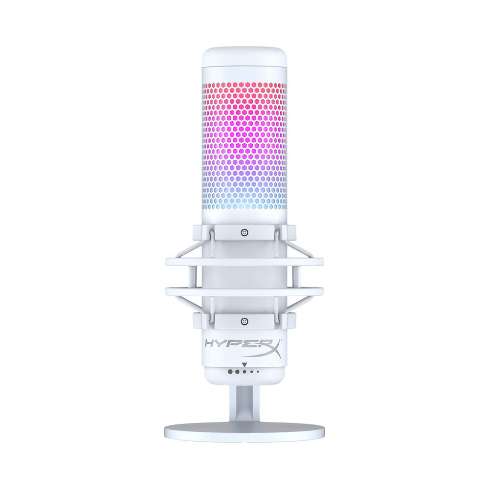 Настолен микрофон HyperX QuadCast S White, USB, 3.5 mm-2