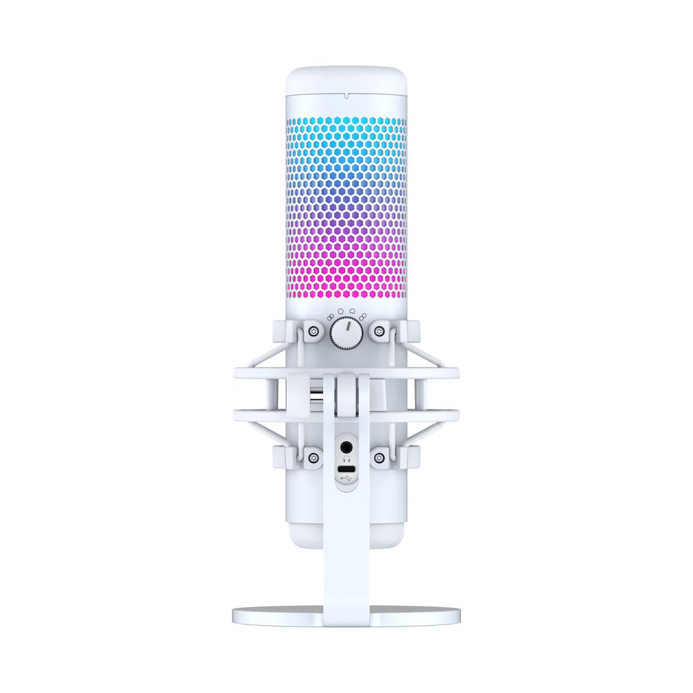 Настолен микрофон HyperX QuadCast S White, USB, 3.5 mm-4