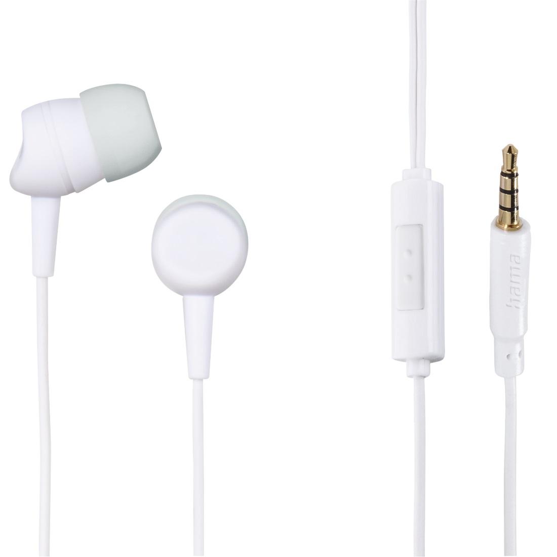Слушалки с микрофон HAMA Kooky, 3.5 mm, In-Ear, Siri, Google Assistant, Бял-2