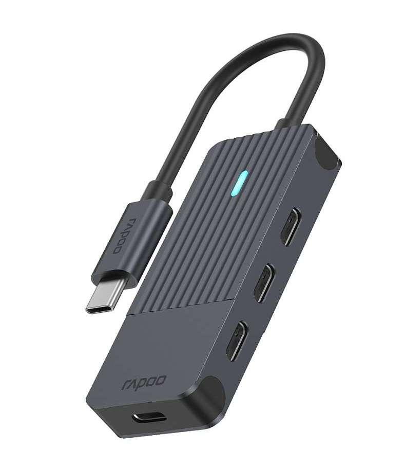 4-портов хъб USB-C RAPOO UCH-4002, 4 x USB-C, Черен-1
