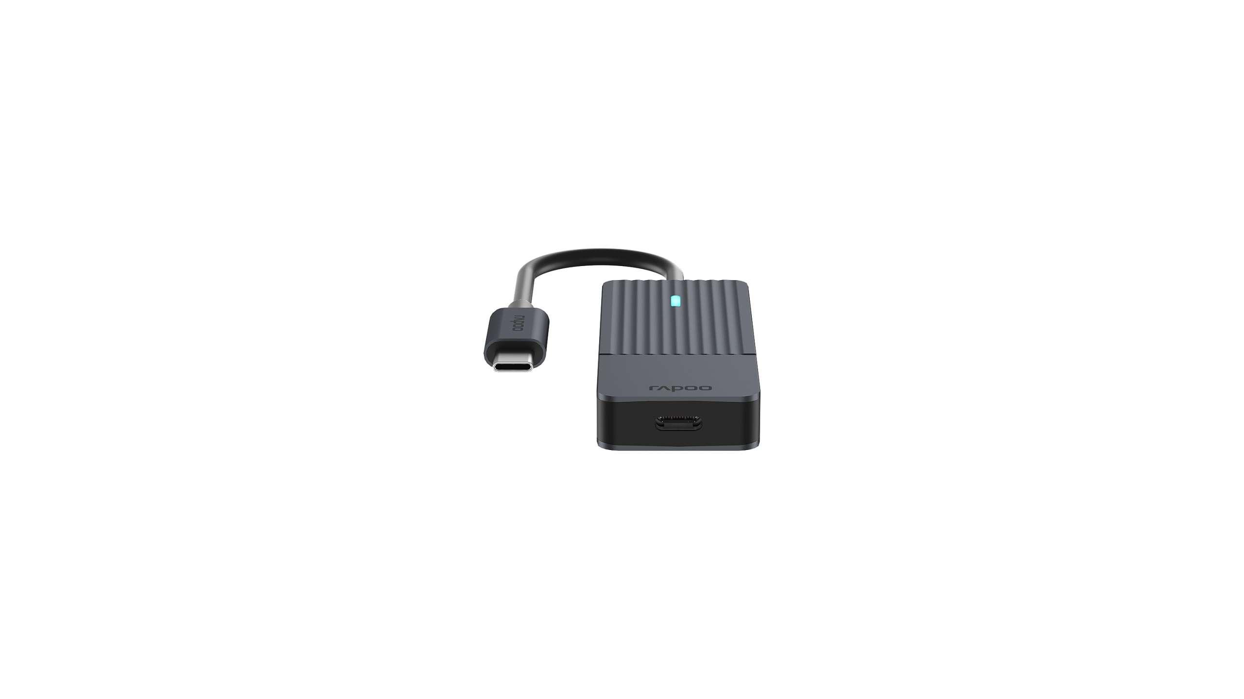 4-портов хъб USB-C RAPOO UCH-4002, 4 x USB-C, Черен-2