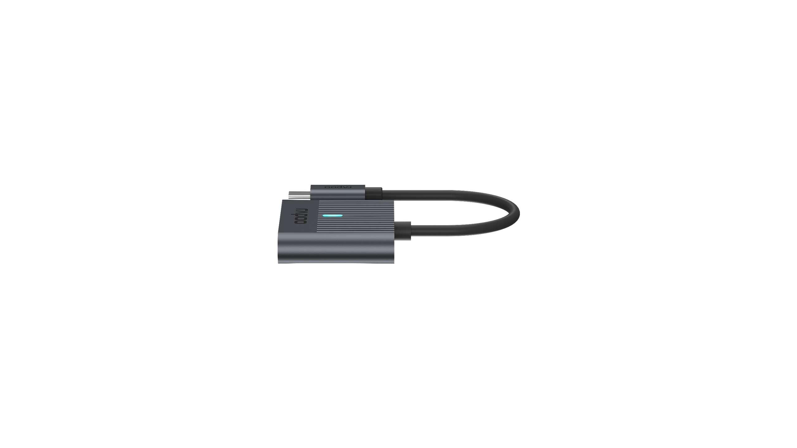 Четец на смарт карти Rapoo UCR-3001, USB-C, Черен-3