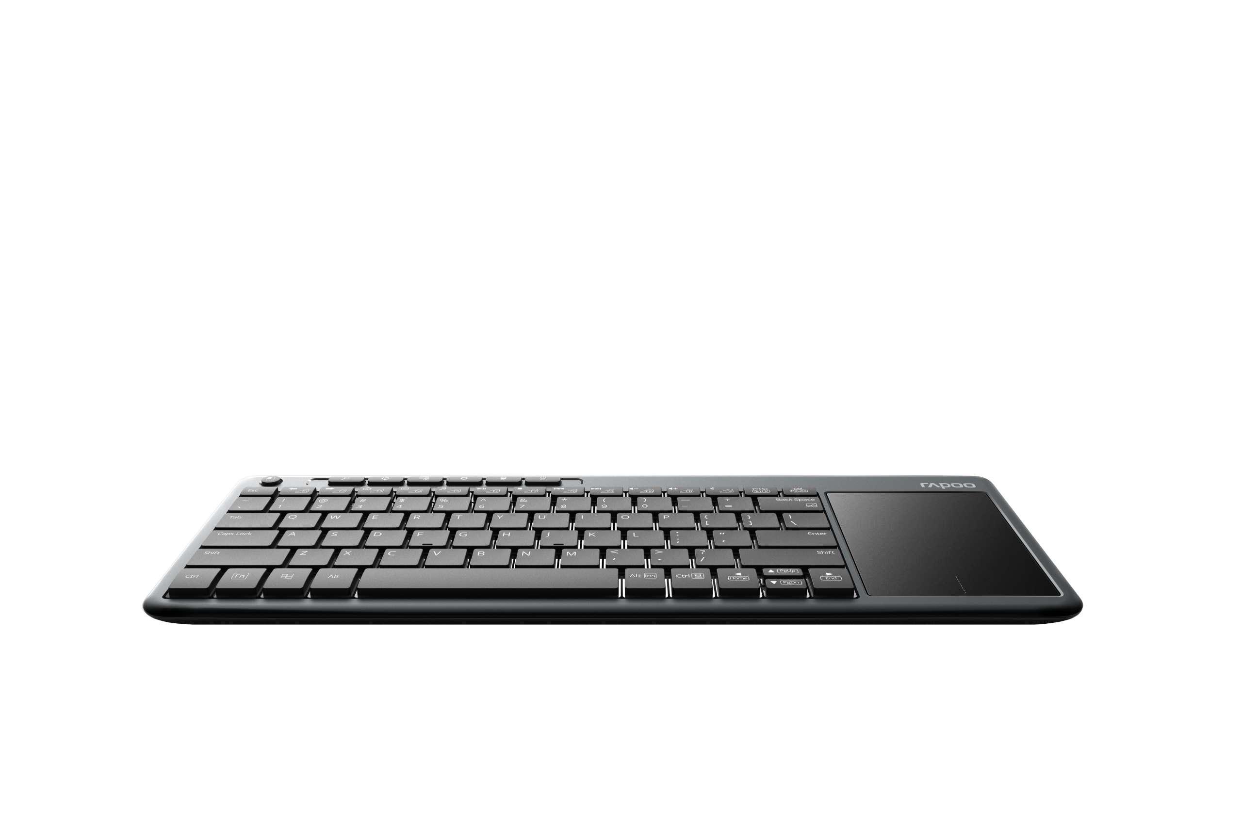 Безжична клавиатура Rapoo K2600, 2.4 GHz, Multimedia, Черен-2