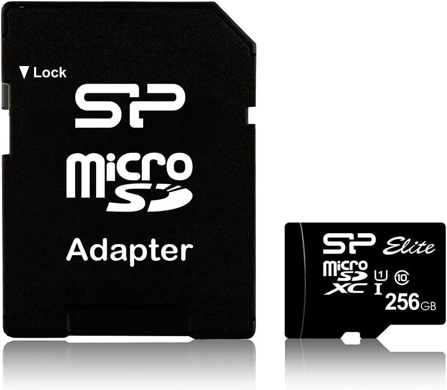 Карта памет Silicon Power Elite, 256GB, Micro SDHC/SDXC, UHS-I, SD Adapter-2