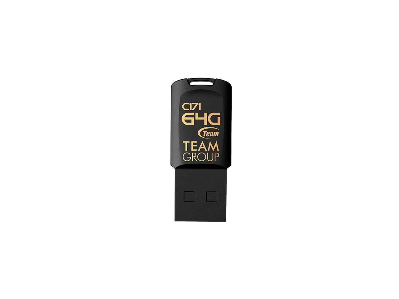 USB памет Team Group C171, 64GB, USB 2.0, Черен