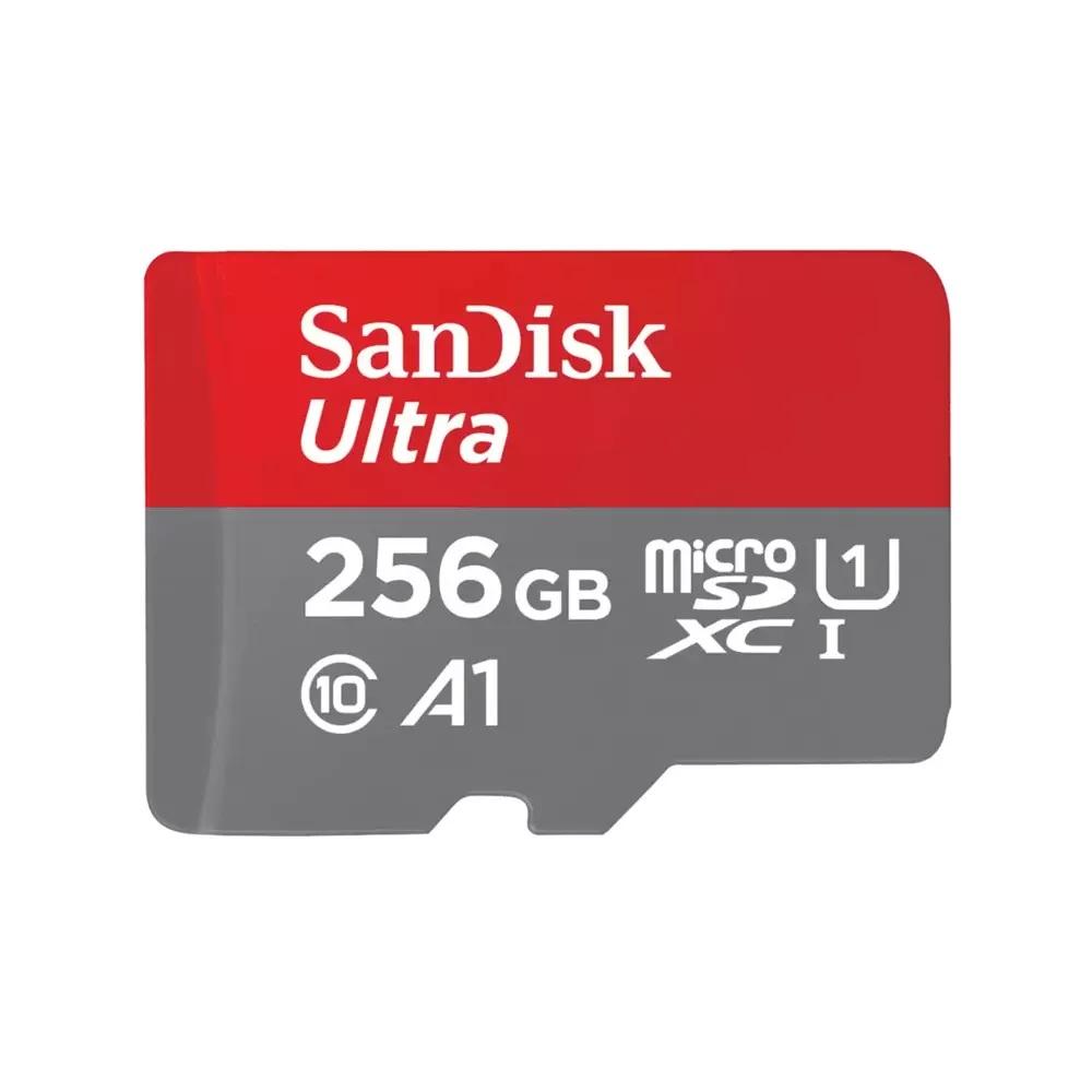 Карта памет SANDISK Ultra microSDXC, 256GB, A1, UHS-I, U1, Class 10, 150MB/s, Адаптер