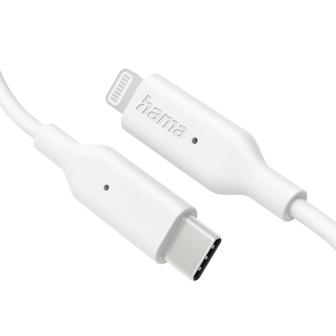 Кабел за зареждане/Дата HAMA, USB-C - Type-C/Lightning, 1м, бял-2