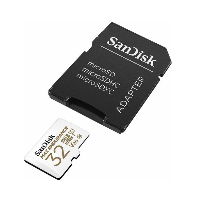 Карта памет SANDISK High Endurance micro SDHC UHS-I, A1, SD Адаптер, 32GB, Class 10, 100Mb/s-2