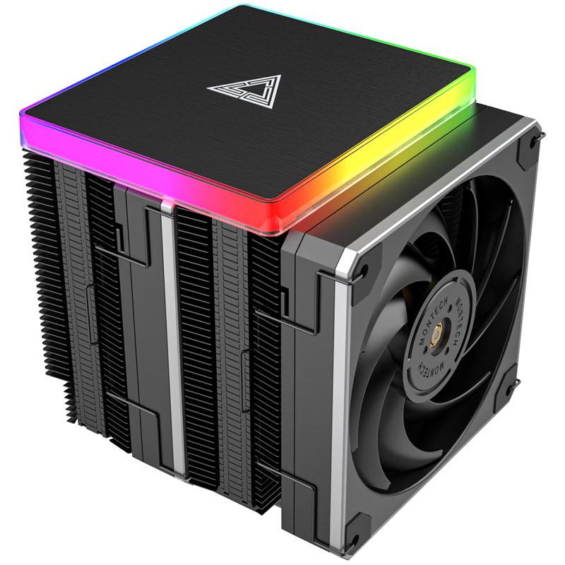 Охладител за процесор MONTECH METAL DT24 Premium ARGB 2x120mm Black AMD/Intel-1