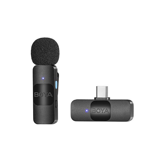 Безжична микрофонна система с ревер USB-C, BOYA BY-V10-3