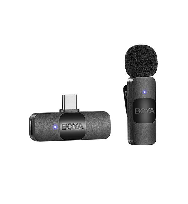 Безжична микрофонна система с ревер USB-C, BOYA BY-V10-4
