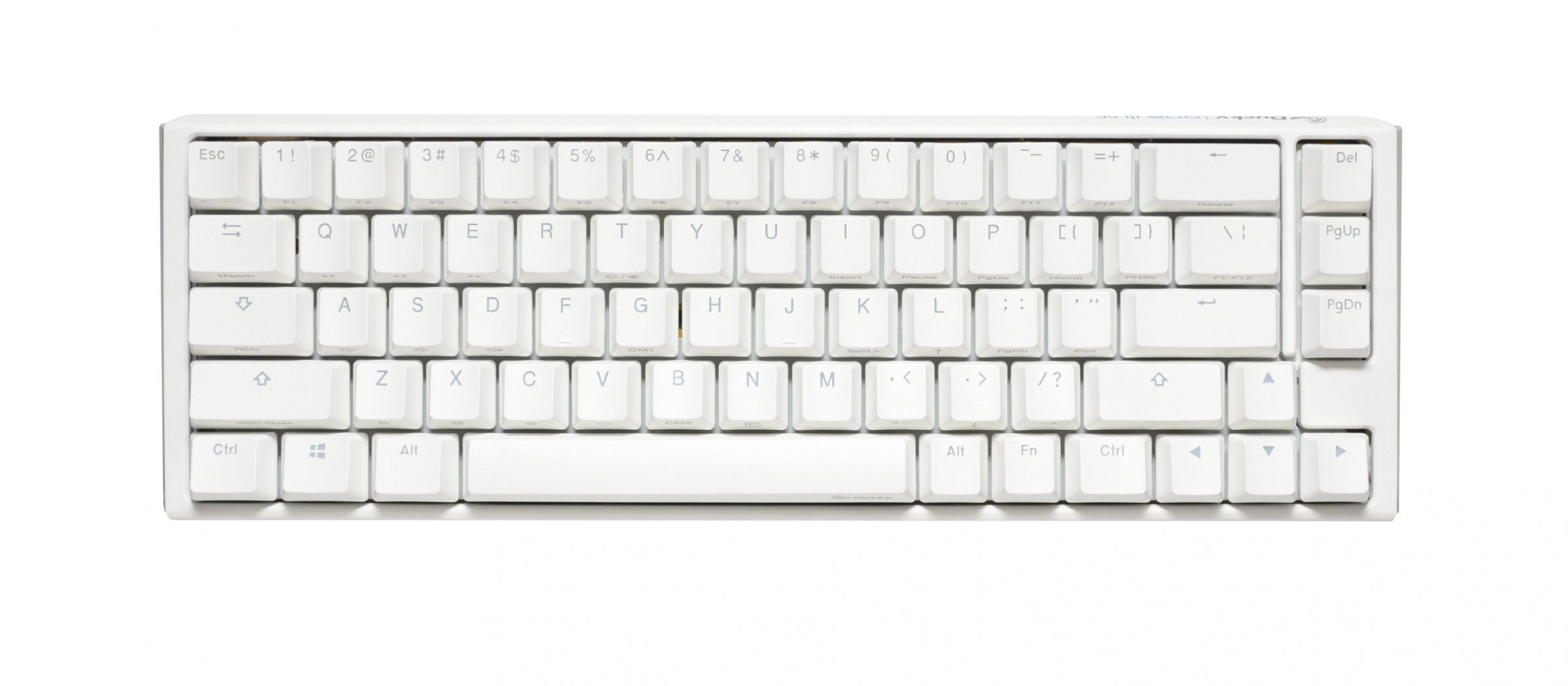 Геймърскa механична клавиатура Ducky One 3 Pure White SF 65%, Hotswap Cherry MX Brown, RGB, PBT Keycaps-2