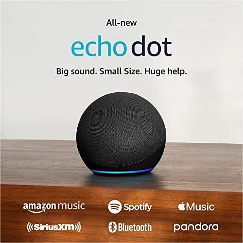 Преносима смарт тонколона Amazon Echo Dot 5, Гласов асистент, Alexa, Черна-2