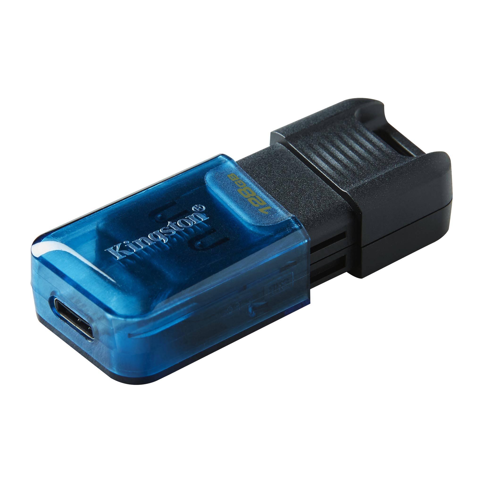 USB памет KINGSTON DataTraveler 80M, 128GB, USB-C 3.2 Gen 1, Черен/Син-2