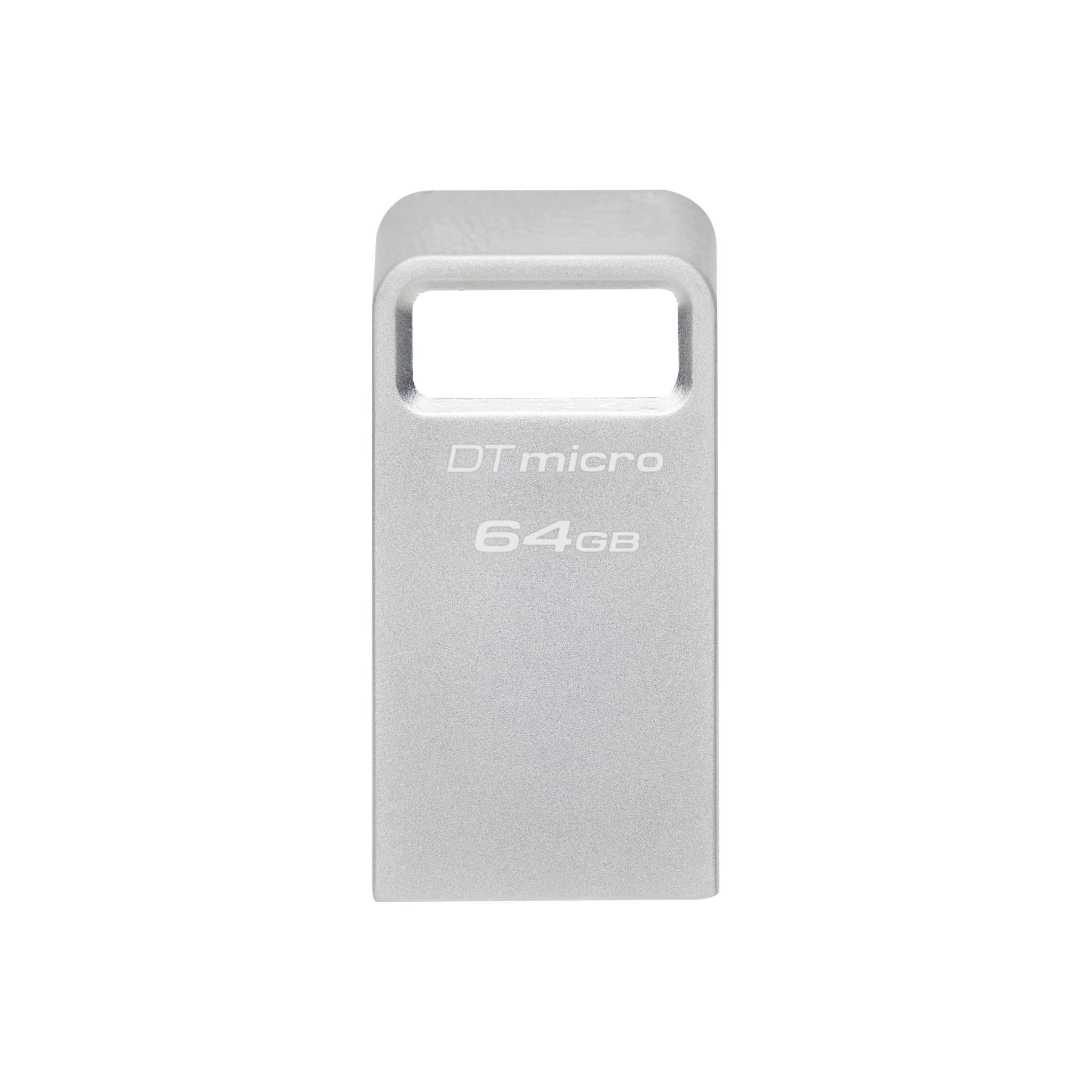 USB памет KINGSTON DataTraveler Micro, 64GB, USB-A 3.2 Gen 1, Сребрист-1