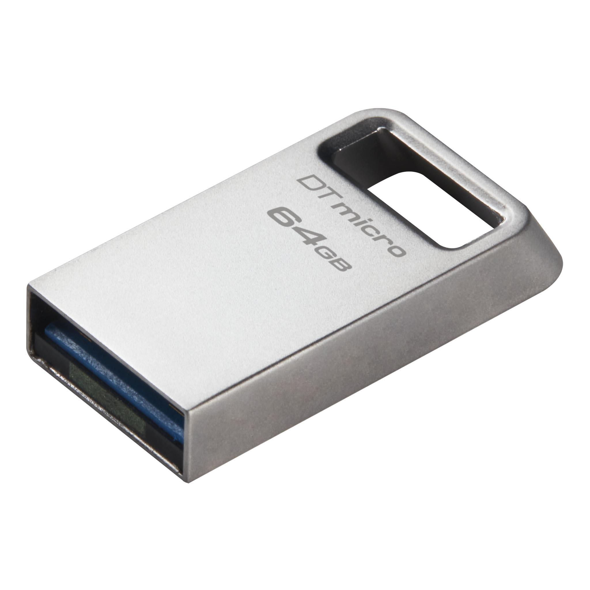 USB памет KINGSTON DataTraveler Micro, 64GB, USB-A 3.2 Gen 1, Сребрист-2