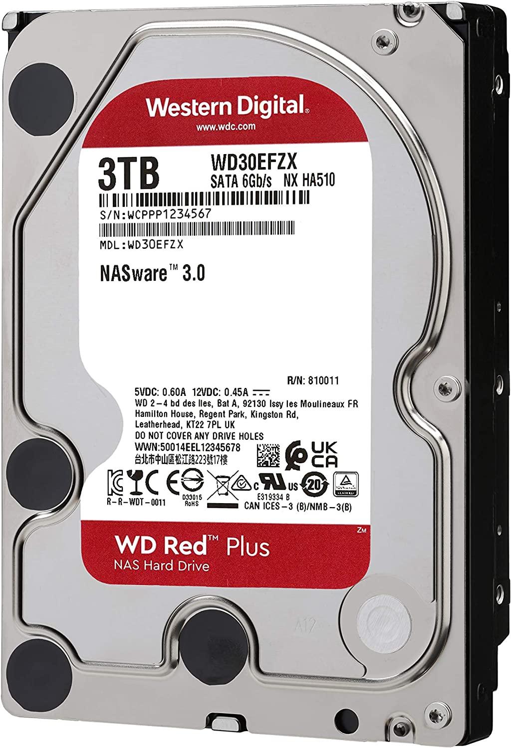 Хард диск WD Red PLUS NAS, 3TB, 5400rpm, 128MB, SATA 3-2