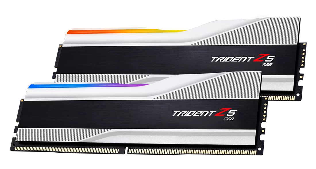 Памет G.SKILL Trident Z5 RGB White 64GB(2x32GB) DDR5 PC5-48000 6400MHz CL32 F5-6400J3239G32GX2-TZ5RS-2