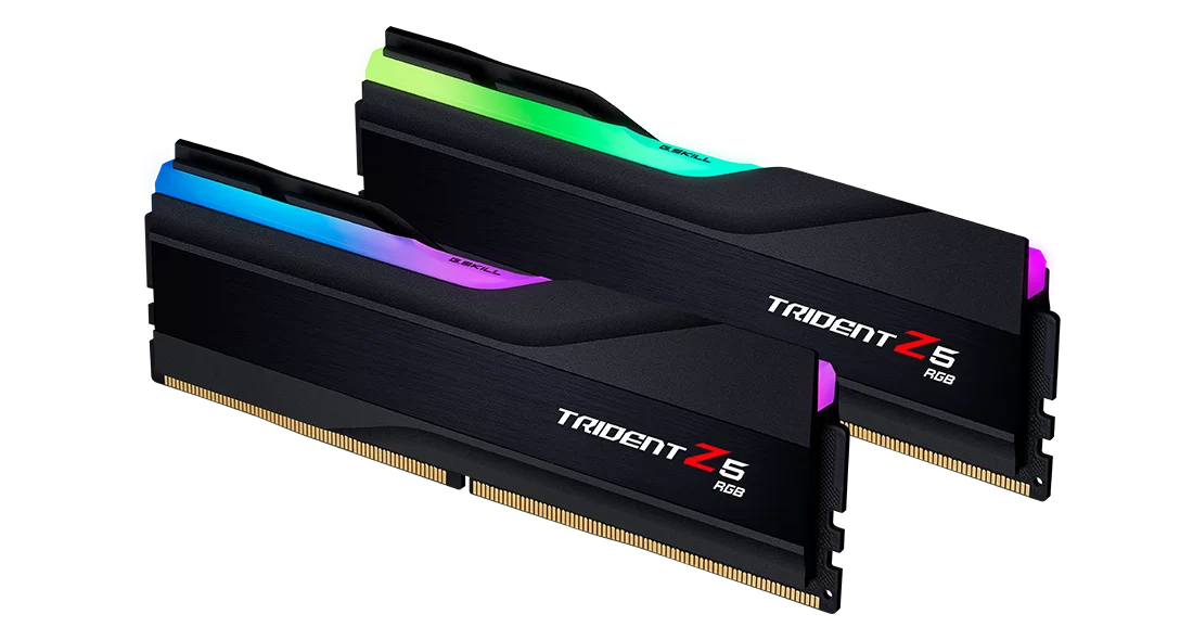 Памет G.SKILL Trident Z5 RGB Black 32GB(2x16GB) DDR5 PC5-48000 6400MHz CL32 F5-6400J3239G16GX2-TZ5RK Intel XMP-4