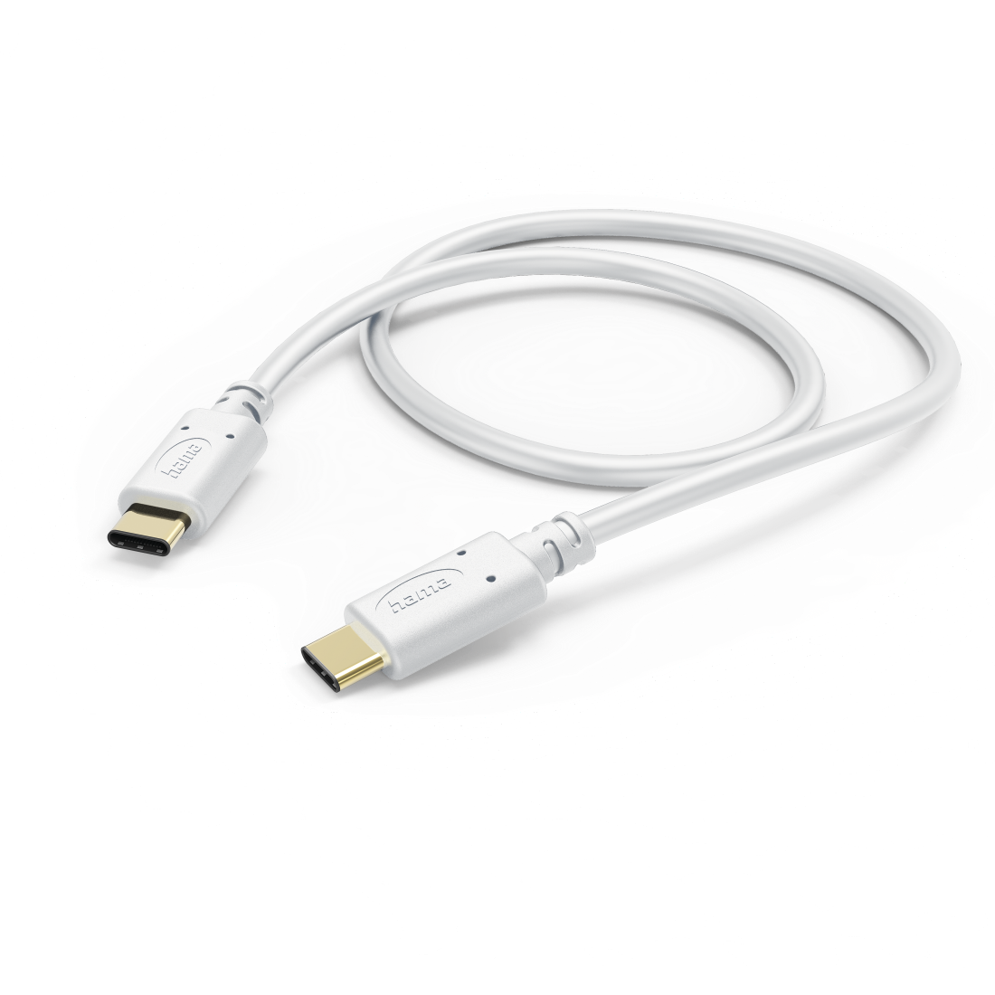 HAMA Кабел за зареждане, USB-C - USB-C, 1,5 м, бял-1