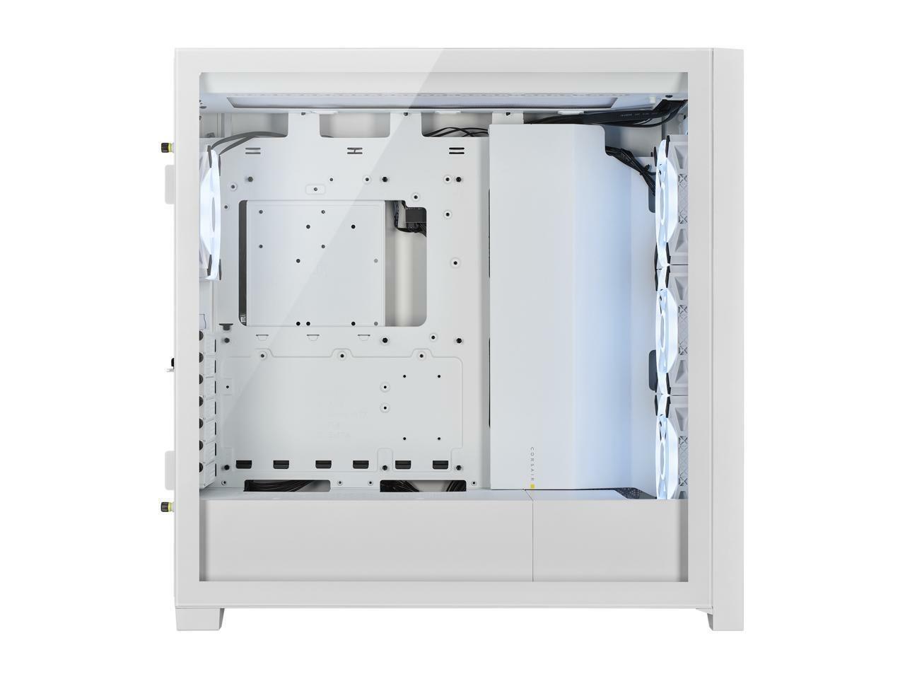Кутия Corsair iCUE 5000X RGB QL Edition Mid Tower, Tempered Glass, Бяла-4