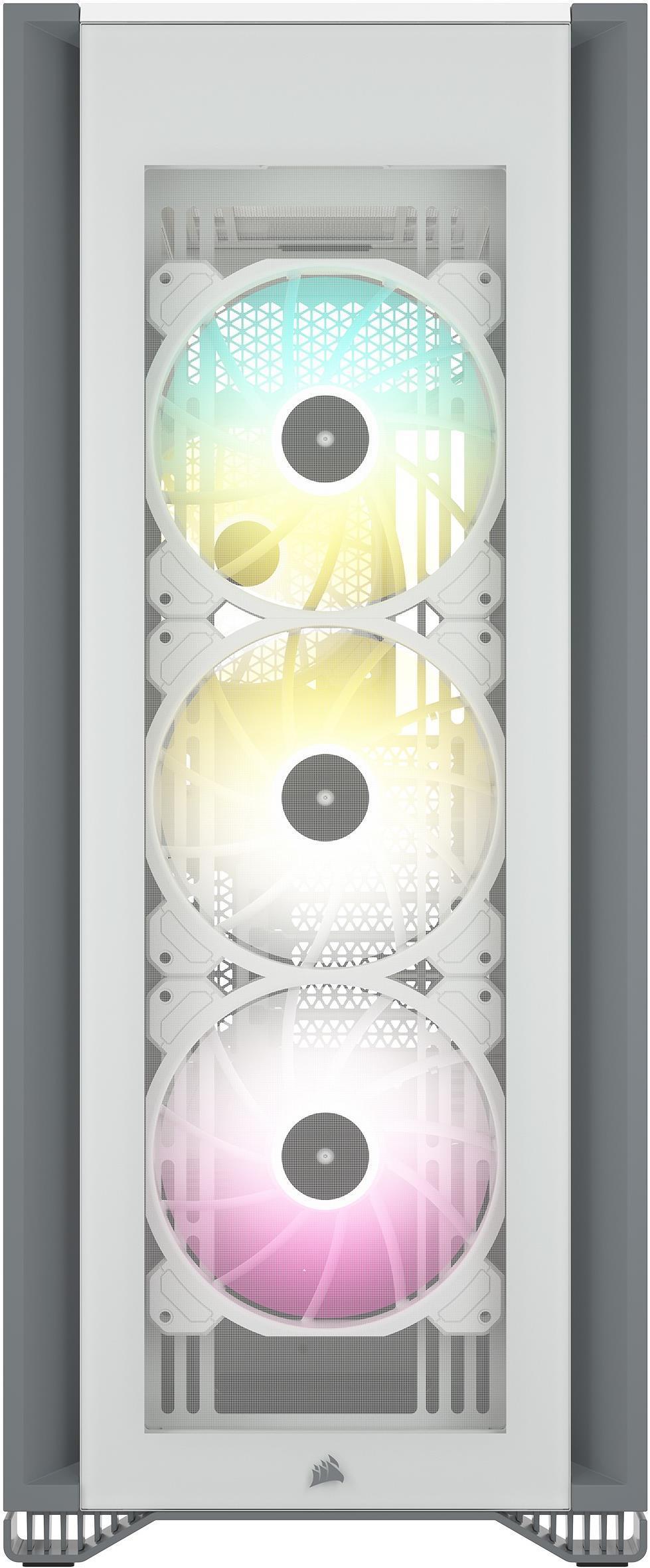 Кутия Corsair iCUE 7000X RGB Full Tower, Tempered Glass, Бяла-2
