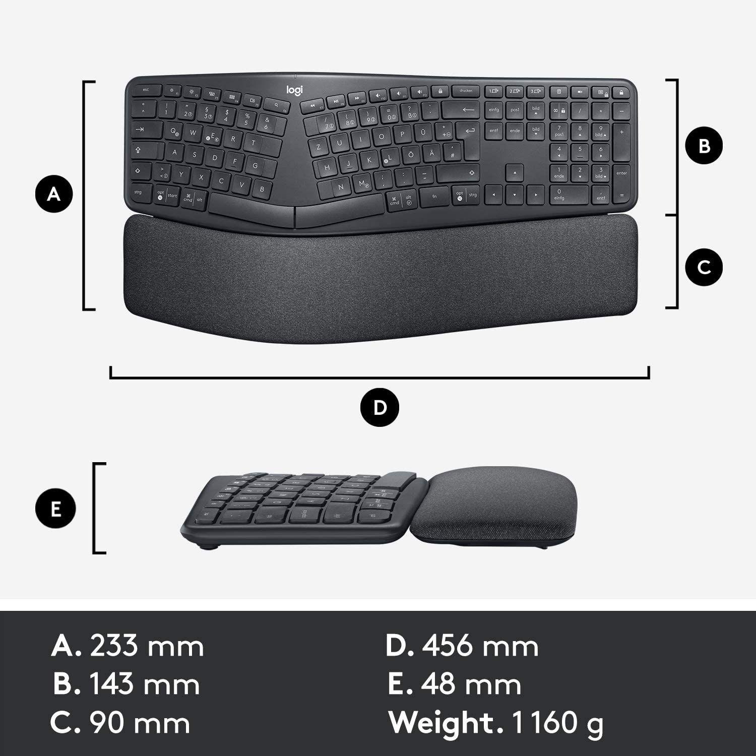 Безжична клавиатура Logitech ERGO K860-4