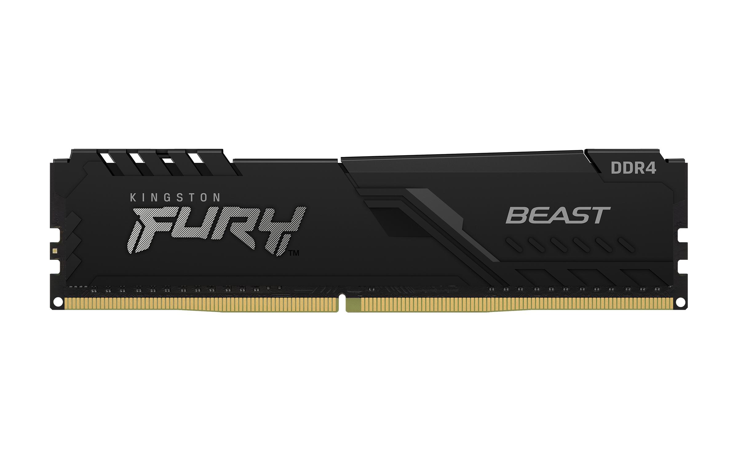 Памет Kingston FURY Beast Black 16GB DDR4 3200MHz CL17 KF432C16BB/16