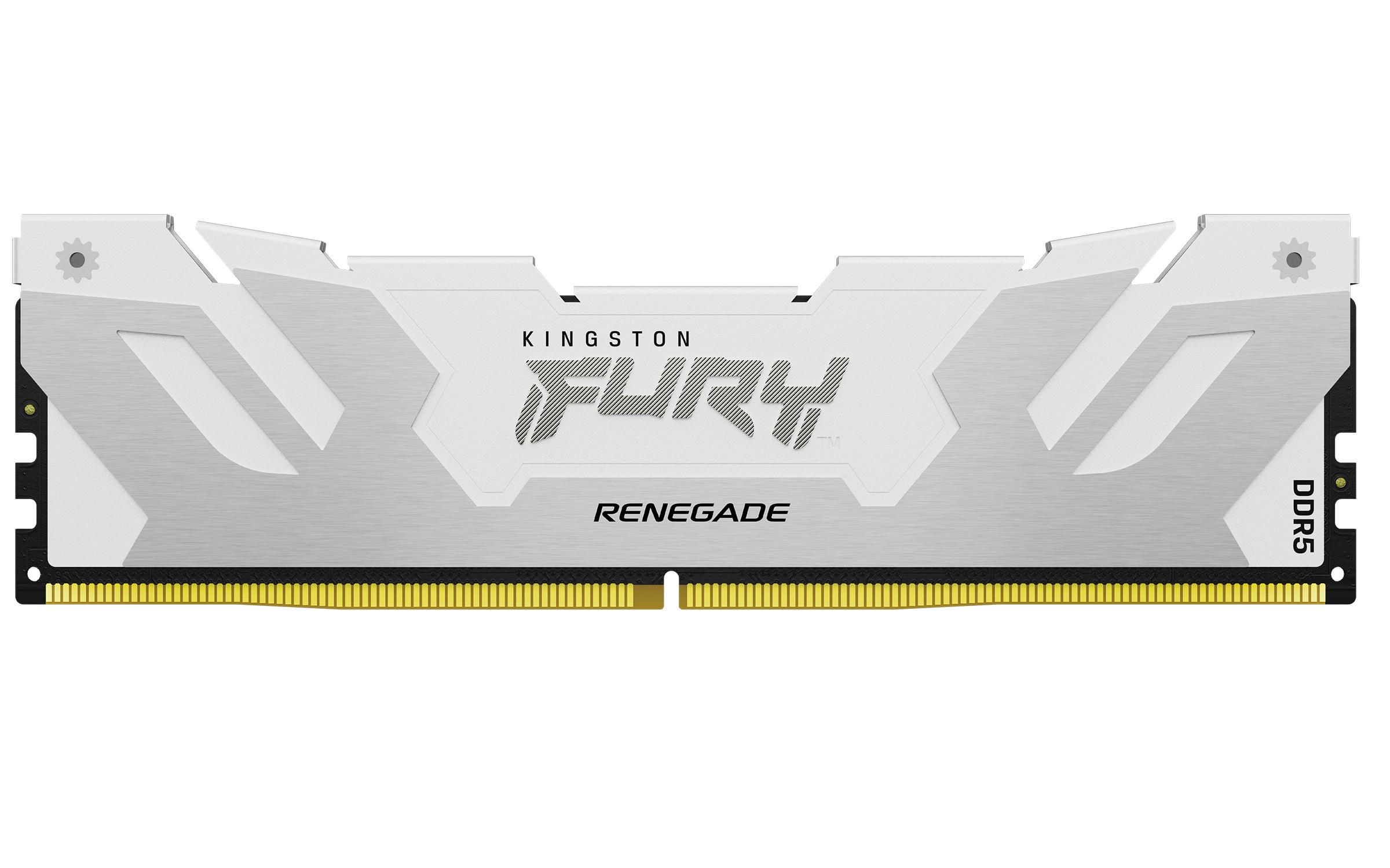 Памет Kingston Fury Renegade White 32GB(2x16GB) DDR5 6400MHz CL32 KF564C32RWK2-32-2