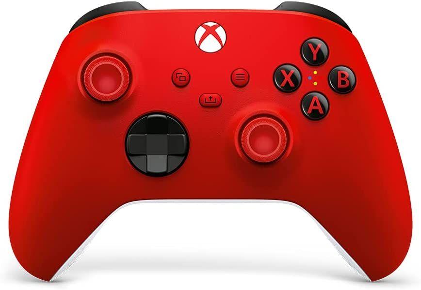 Геймърски контролер Microsoft, За Xbox, Безжичен, Червен-1