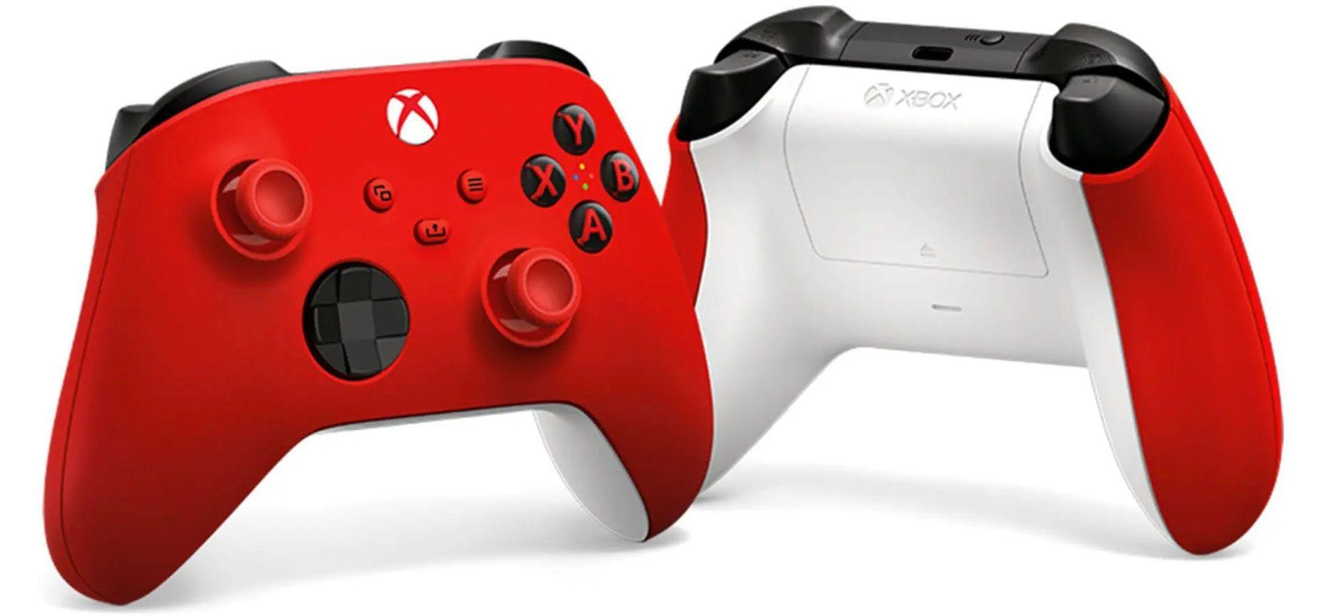 Геймърски контролер Microsoft, За Xbox, Безжичен, Червен-4