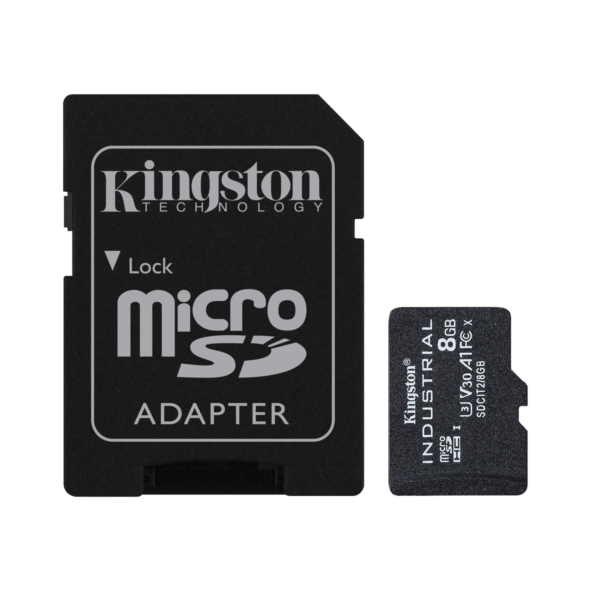 Карта памет Kingston Industrial microSDHC/SDXC A1 8GB, Class 10-2