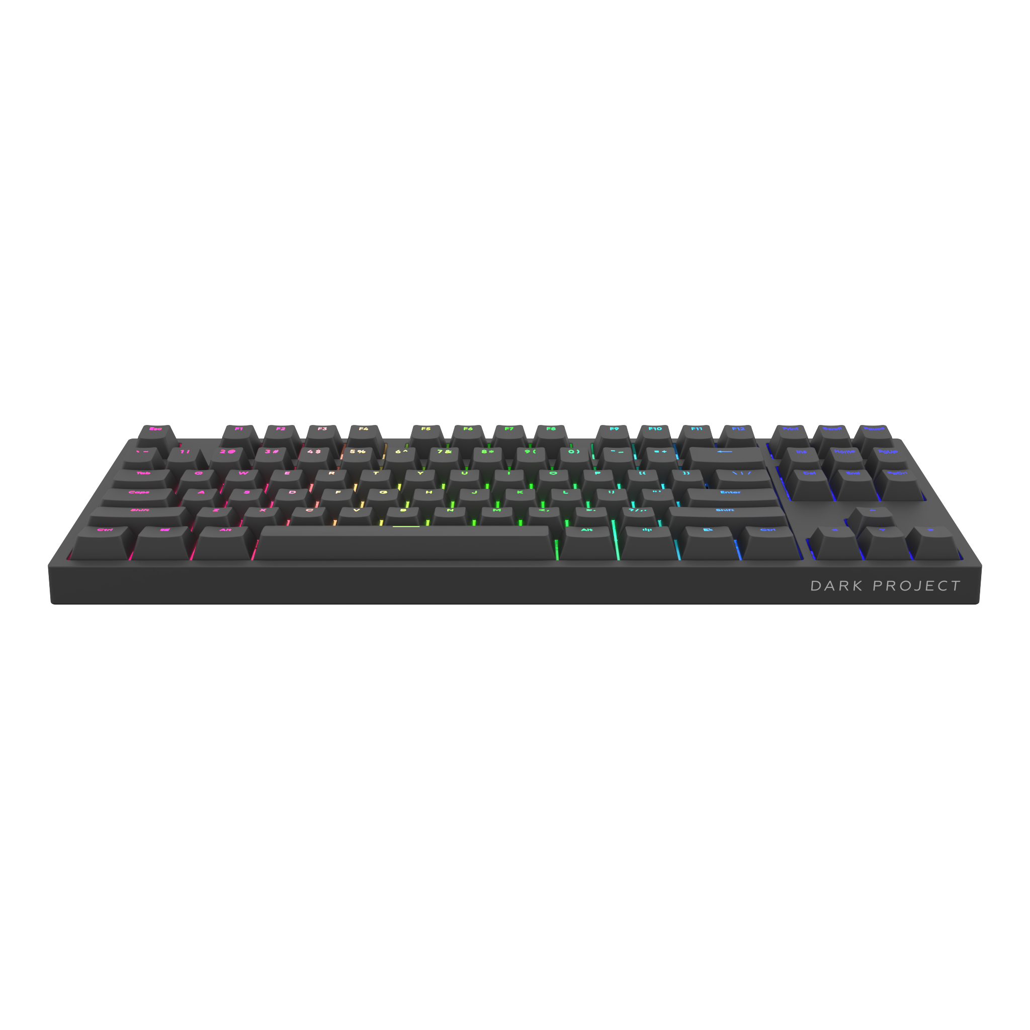 Геймърскa механична клавиатура Dark Project KD87A Black TKL - G3MS Sapphire Switches, RGB, PBT Keycaps-3