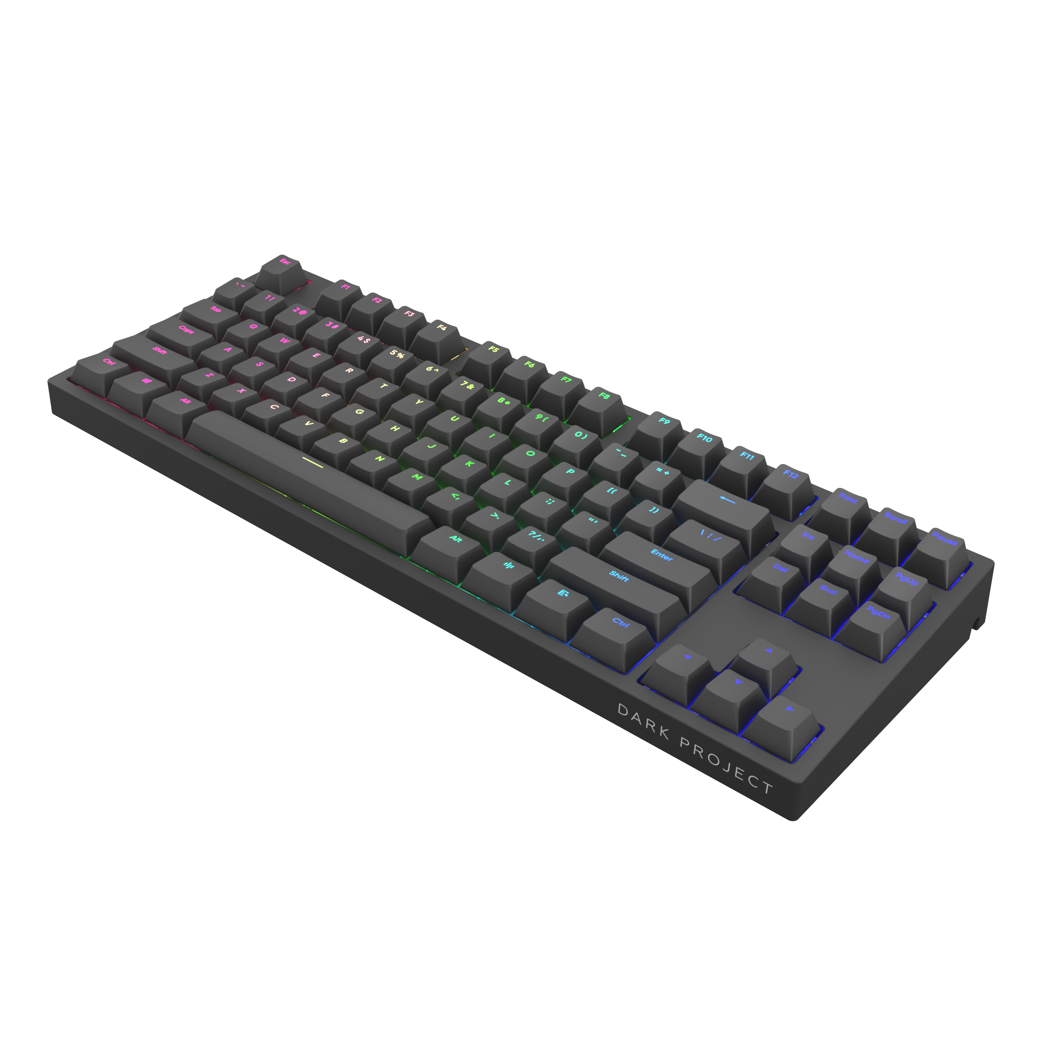 Геймърскa механична клавиатура Dark Project KD87A Black TKL - G3MS Sapphire Switches, RGB, PBT Keycaps-4