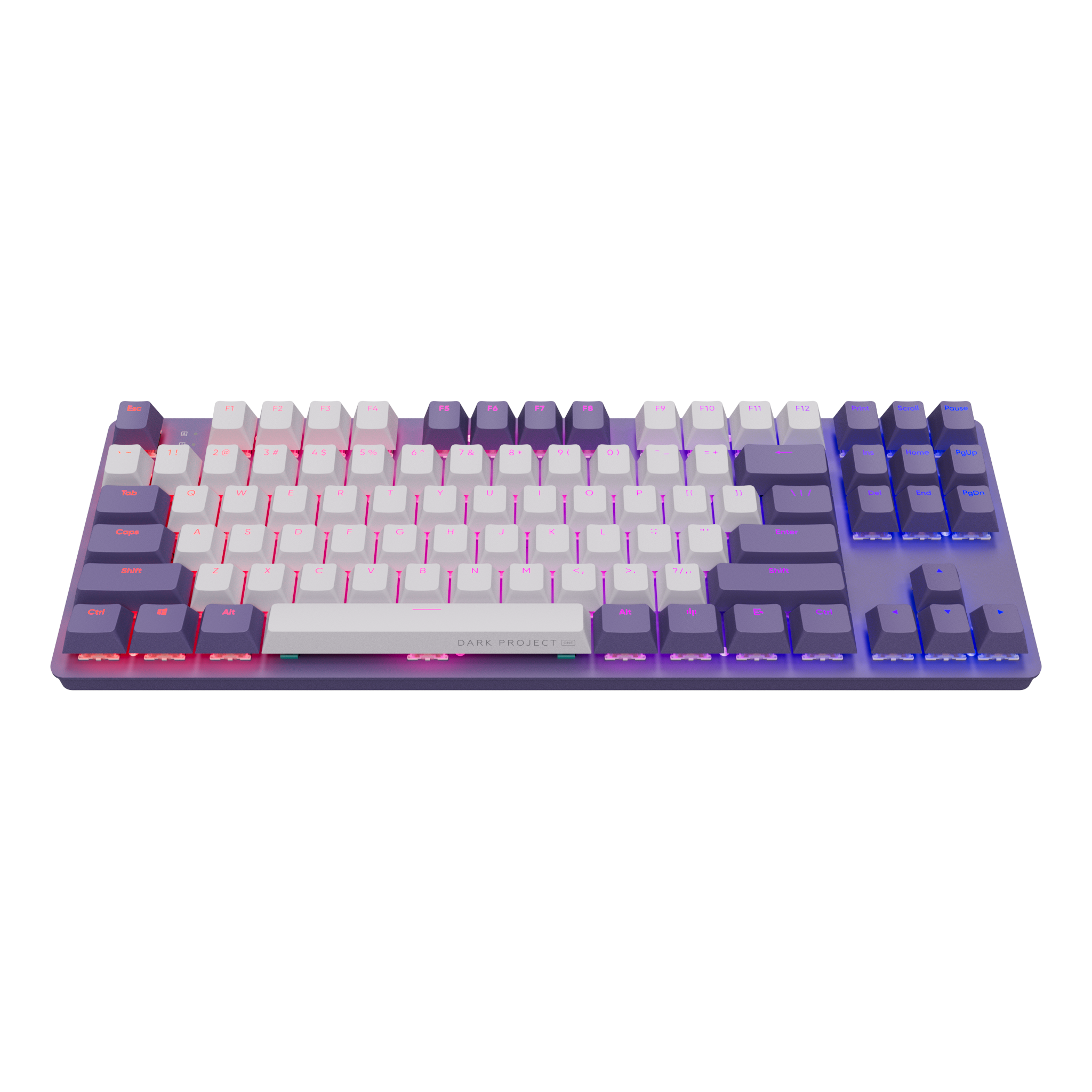 Геймърскa механична клавиатура Dark Project KD87A Violet - G3MS Sapphire Switches, RGB, PBT Keycaps-2