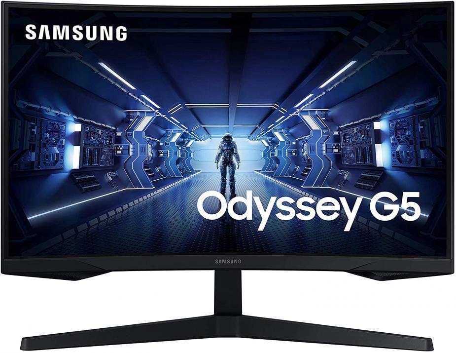 Монитор Samsung Odyssey G5 32 inch, VA 1000R 2560x1440, 144Hz, 1 ms, FreeSync Premium, DisplayPort, HDMI, Черен-1